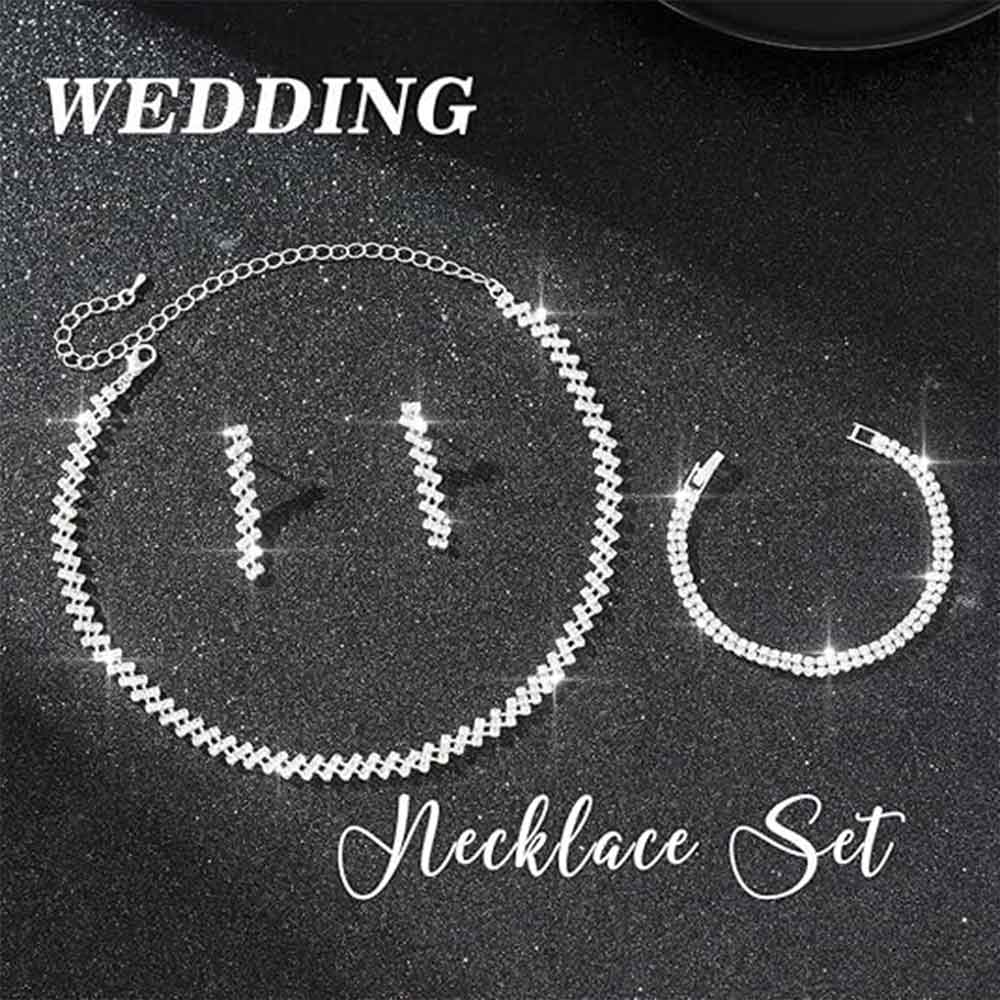Sparkling Interwoven Jewelry Set
