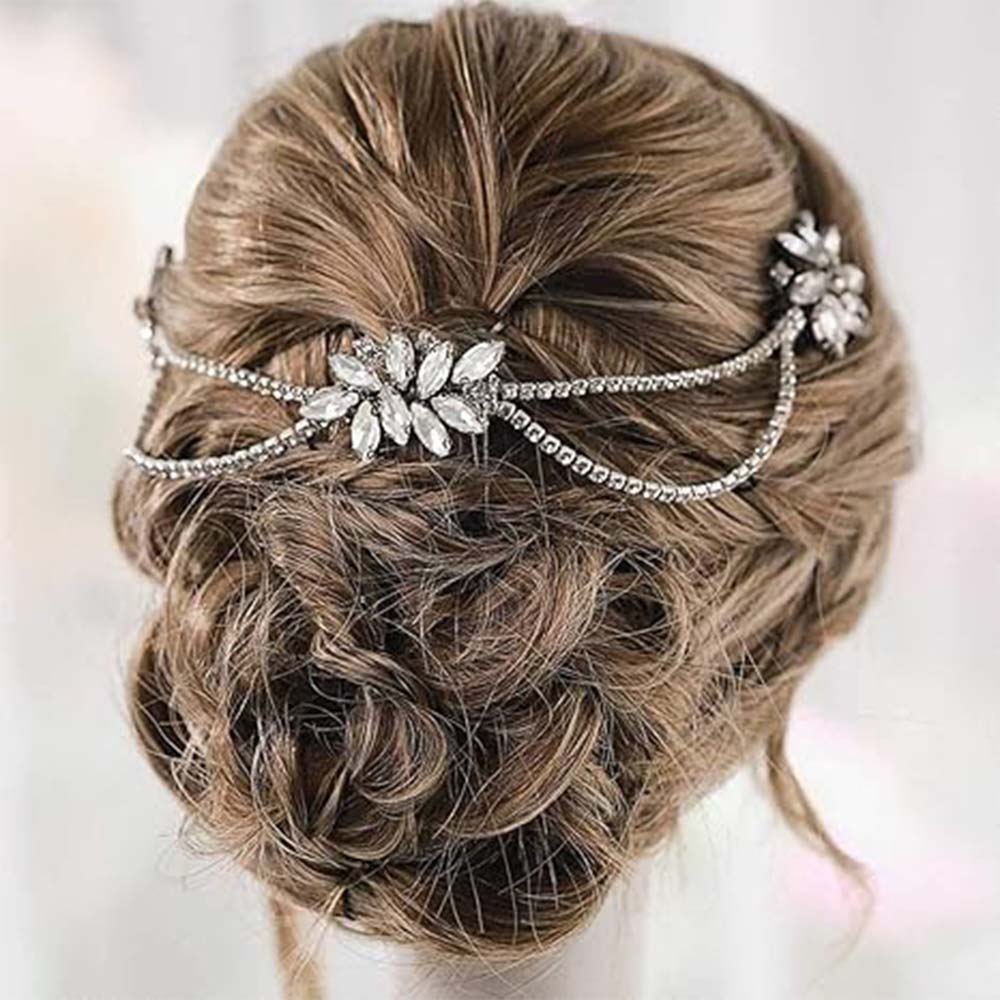 Crystal Silver Wedding Hair Comb
