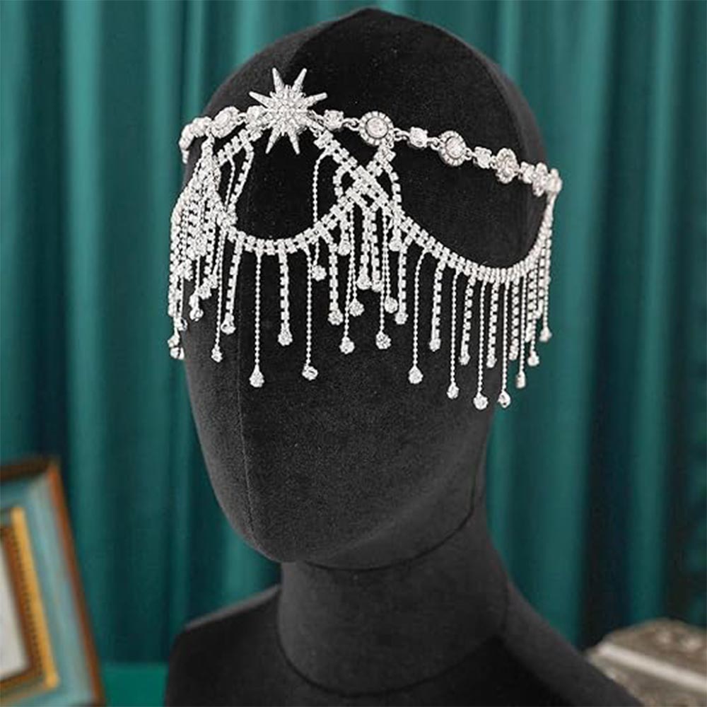 Star Headpiece Sparkling Crystal for Wedding