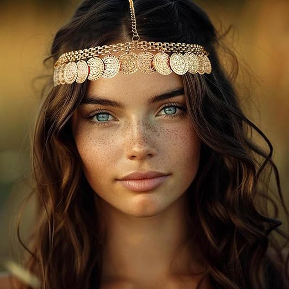 Metal Coin Headband for Belly Dance Costume