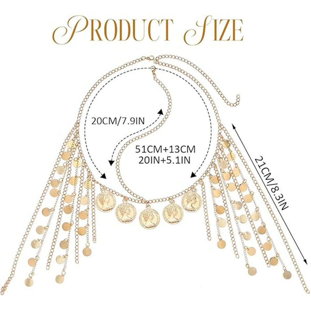 Coin & Tassel Head Chain: Exotic Goddess Style