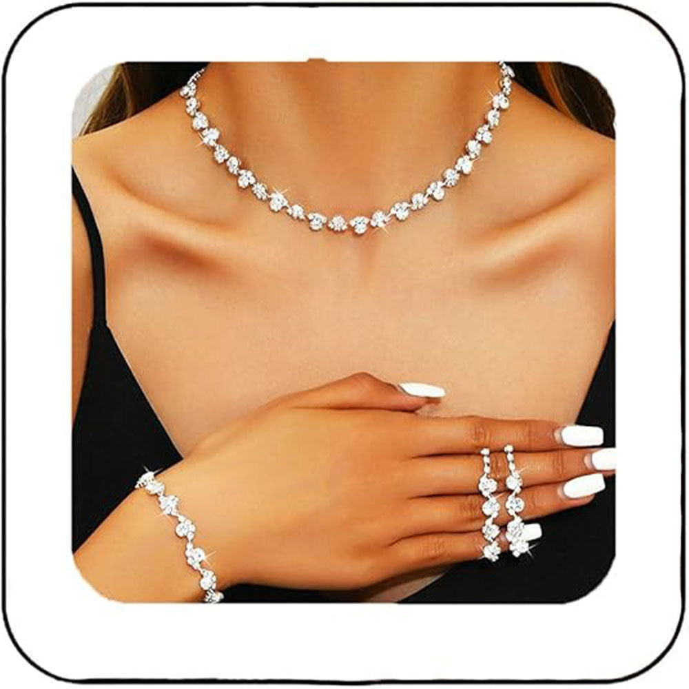 Bridal Prom Crystal Jewelry Set