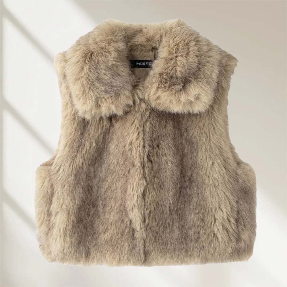 Brown Faux Fur Vest
