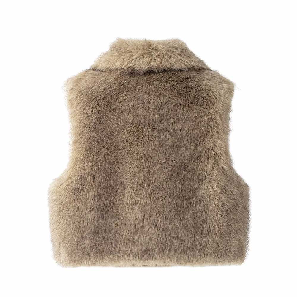 Brown Faux Fur Vest