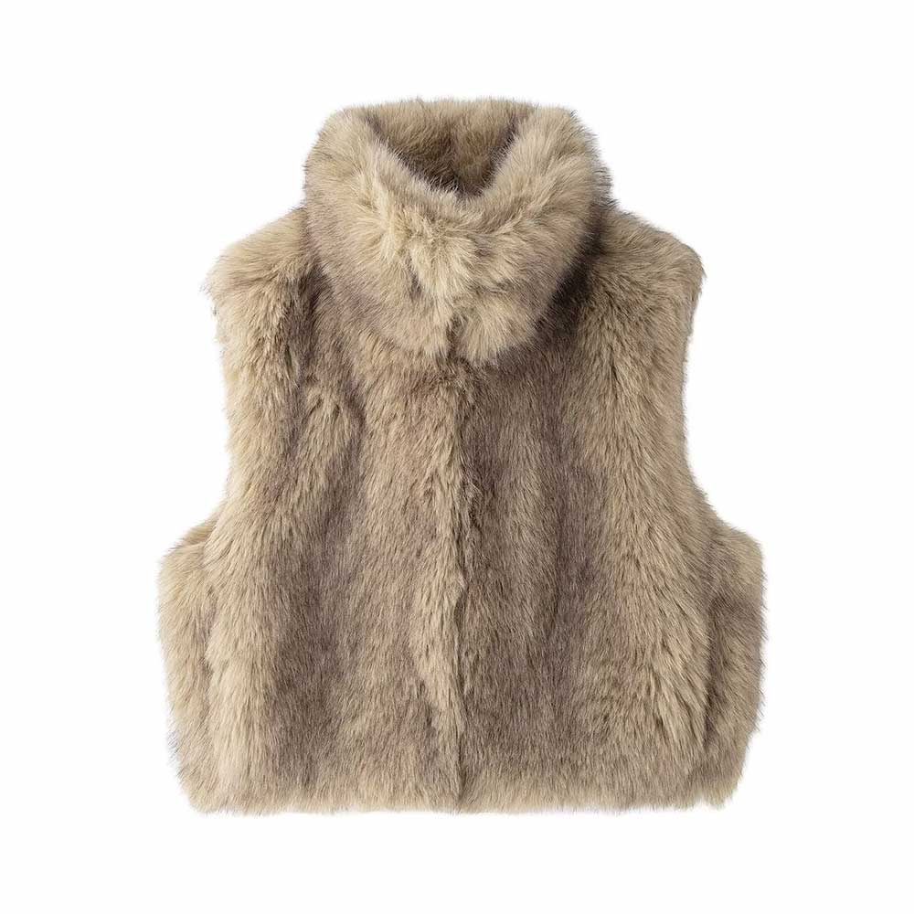 Brown Faux Fur Vest
