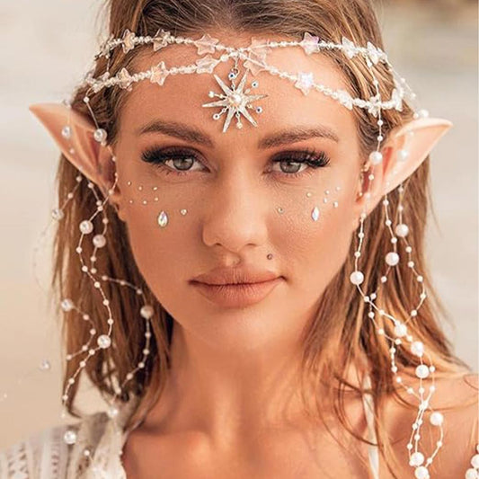 Elven Pearl & Star Headpiece with Elf Ears