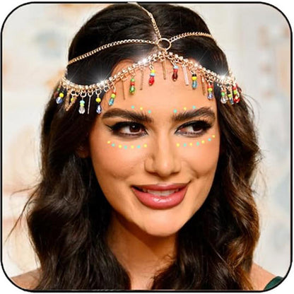 Bohemian Festival Headpiece | Colorful Crystal
