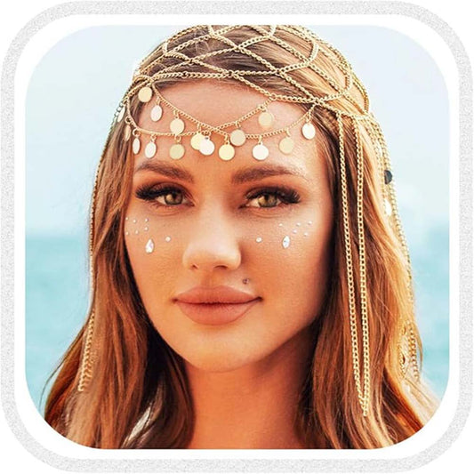 Cleopatra Boho Metal Headpiece: Egyptian Style