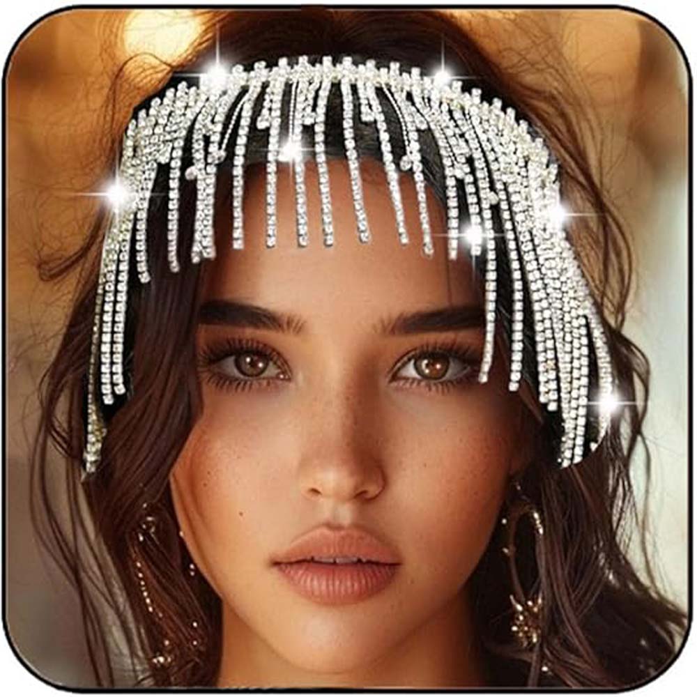 Rhinestone Fringe Headpiece | Sparkling Stage