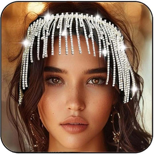Rhinestone Fringe Headpiece | Sparkling Stage