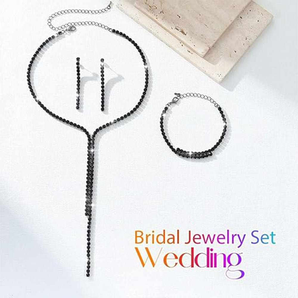 Elegant Rhinestone Y-Necklace Jewelry