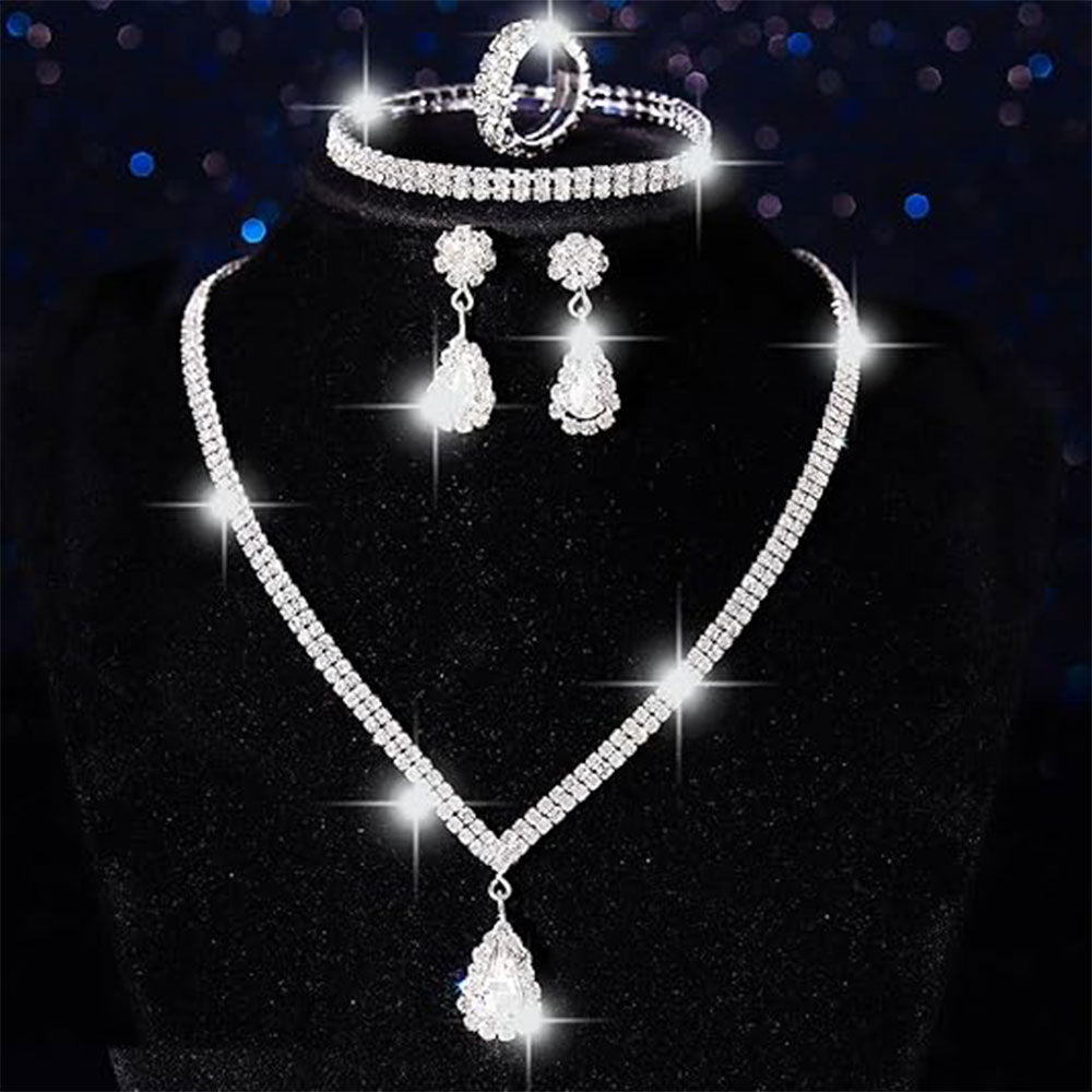 Vintage Teardrop Rhinestone Set