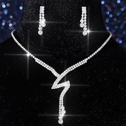 Dazzling Tassel Necklace Earrings