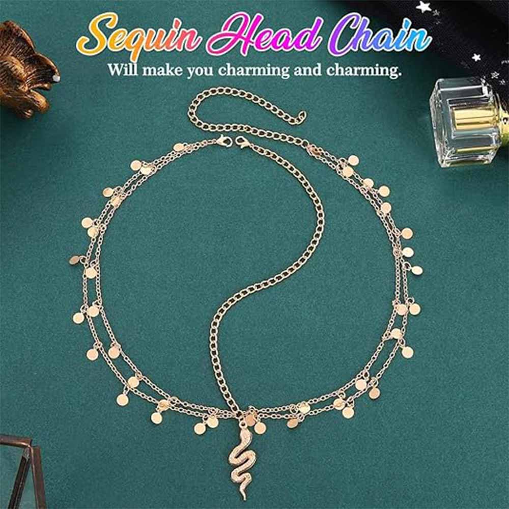 Gold Snake Headpiece: Bohemian Festival Jewelry