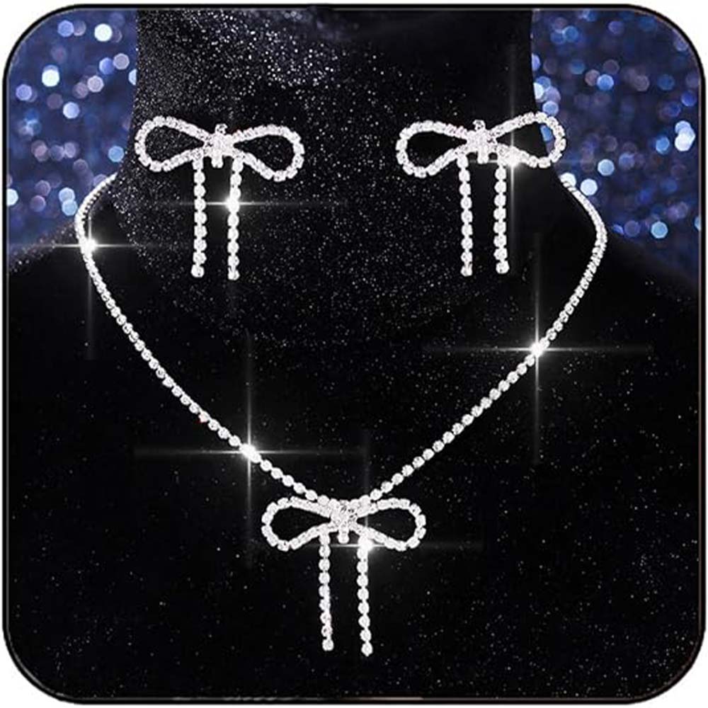 Sparkling Bowknot Jewelry (2pc)