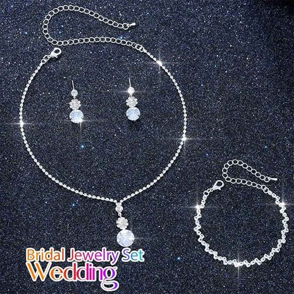 Elegant Teardrop Necklace Earrings
