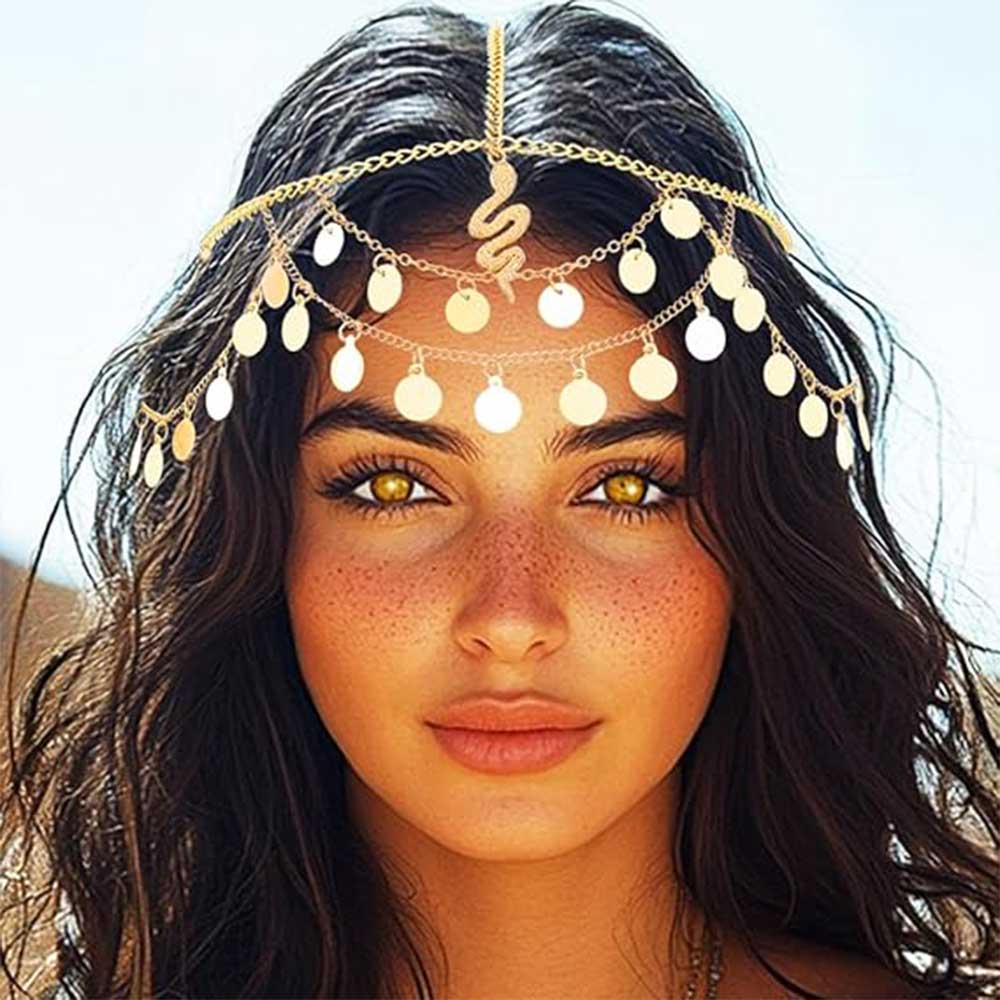 Golden Snake Headpiece for Boho Festival