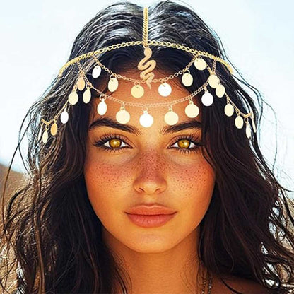 Golden Snake Headpiece for Boho Festival