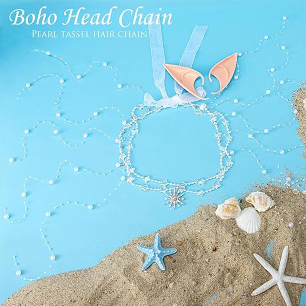 Cosplay Elven Head Chain & Ear Set: Fantasy Jewelry