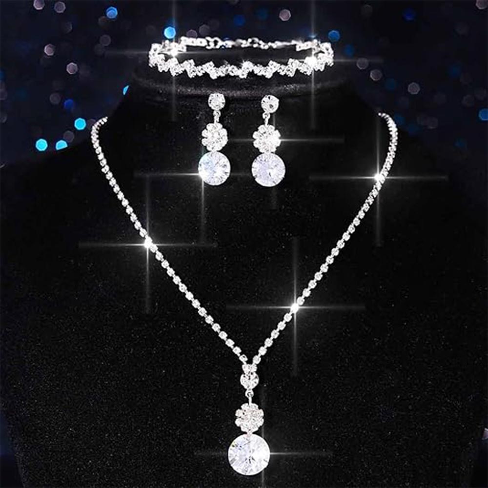 Sparkling Silver Crystal Set (3pc)
