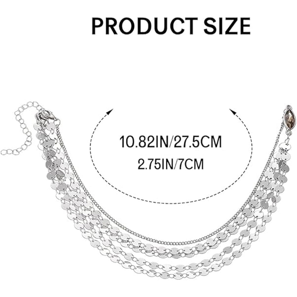 Shimmering Sequin Forehead Chain: Bohemian Style