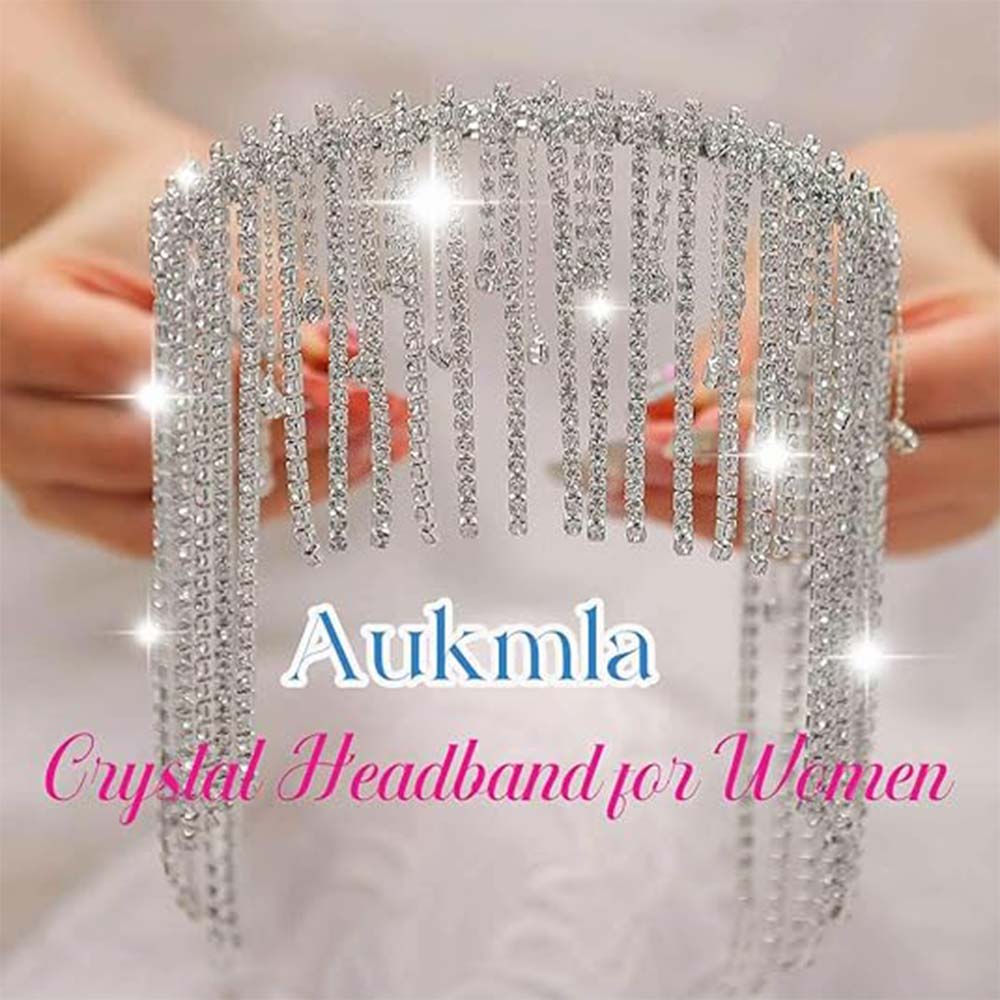 Showstopper Rhinestone Fringe Headpiece