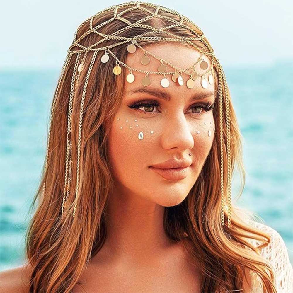 Egyptian Bohemian Metal Headpiece: Goddess Style
