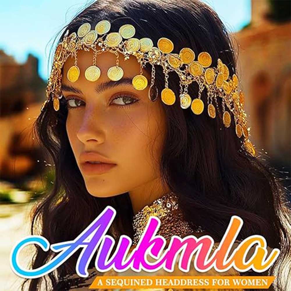 Bohemian Head Chain with Lightweight Golden Discs
