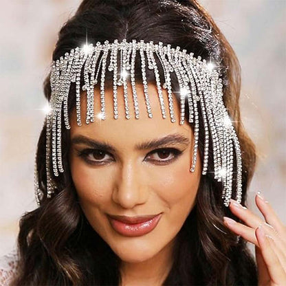 Sparkling Fringe Headpiece for Stage & Party