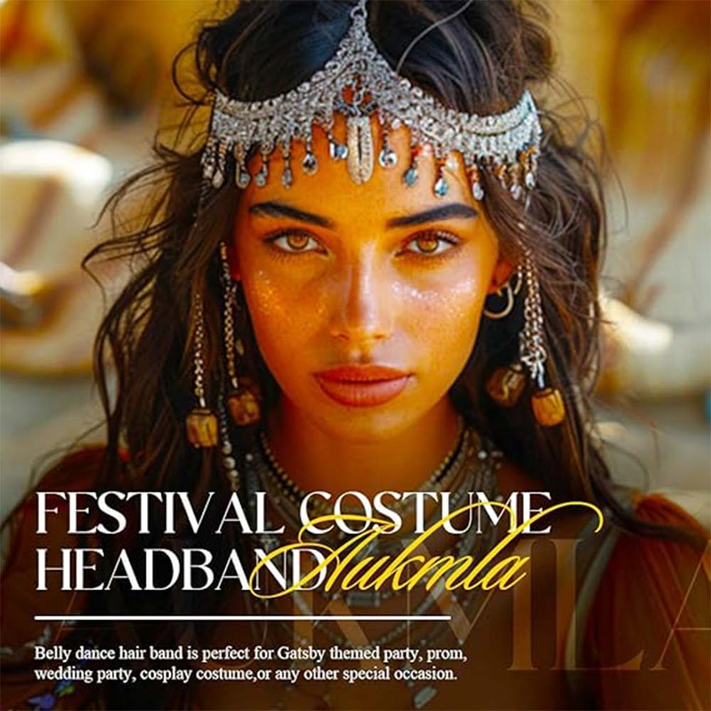 Golden Snake Pendant Headpiece - Layered Boho