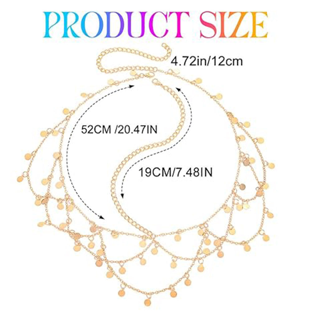 Lightweight Metal Disc Head Chain: Bohemian Chic