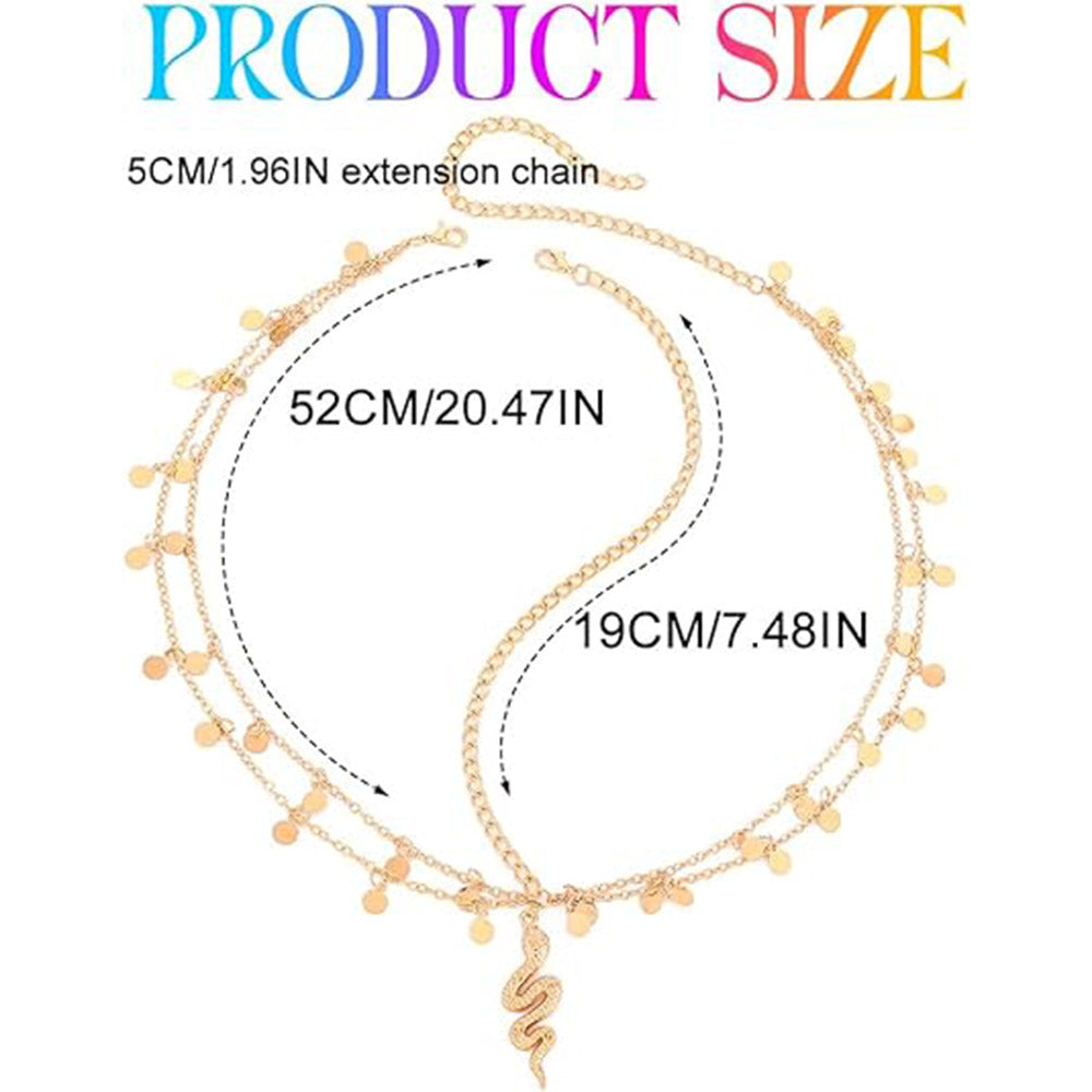 Bohemian Head Chain with Gold Snake: Wild Spirit