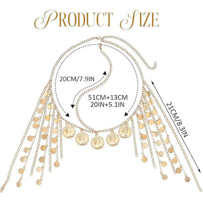 Coin & Tassel Head Chain: Exotic Goddess Style