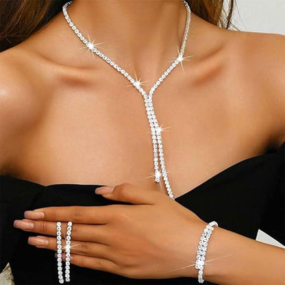 Versatile Rhinestone Jewelry Set
