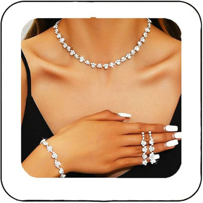 Bridal Prom Crystal Jewelry Set