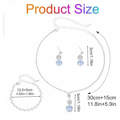 Delicate Stacked Crystal Jewelry Set