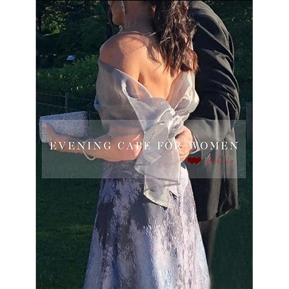 Silver-Grey Gala Shawl | Elegant & Shimmering