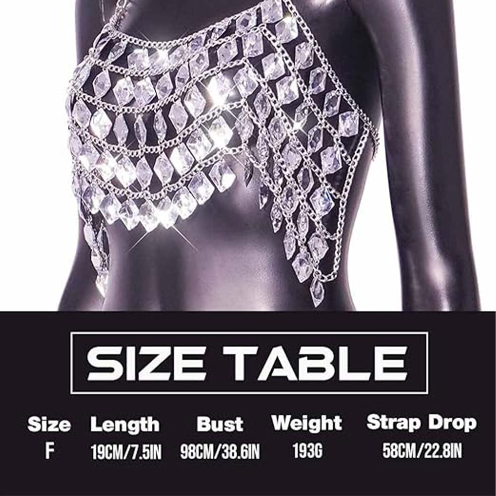 Dazzling Fringe Crop Top | Sparkling Crystal