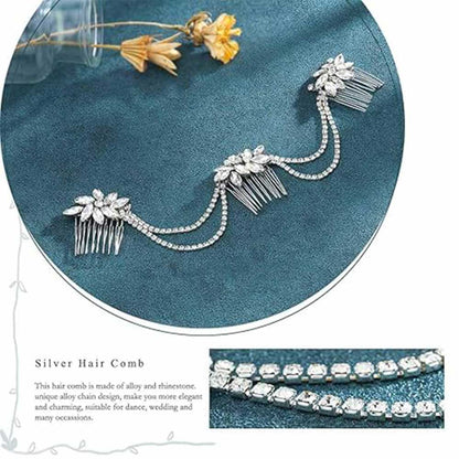 Wedding Rhinestone Silver Comb